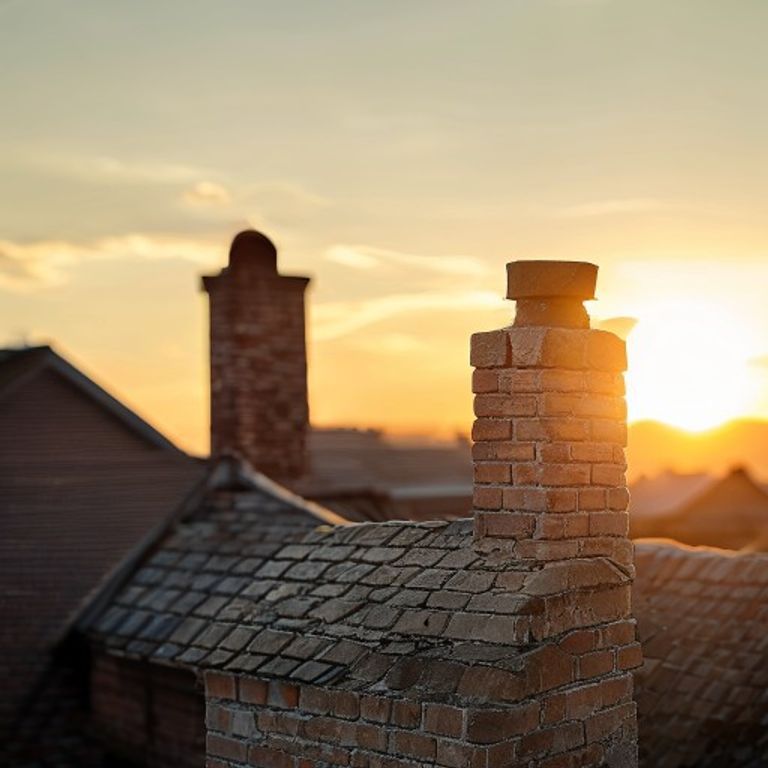 Cinder Grove Chimney Inc — professional Chimney Sweep in Suffield, our branded team and work van — Chimney Sweep near me